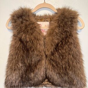 Brown Faux Fur Kids Vest